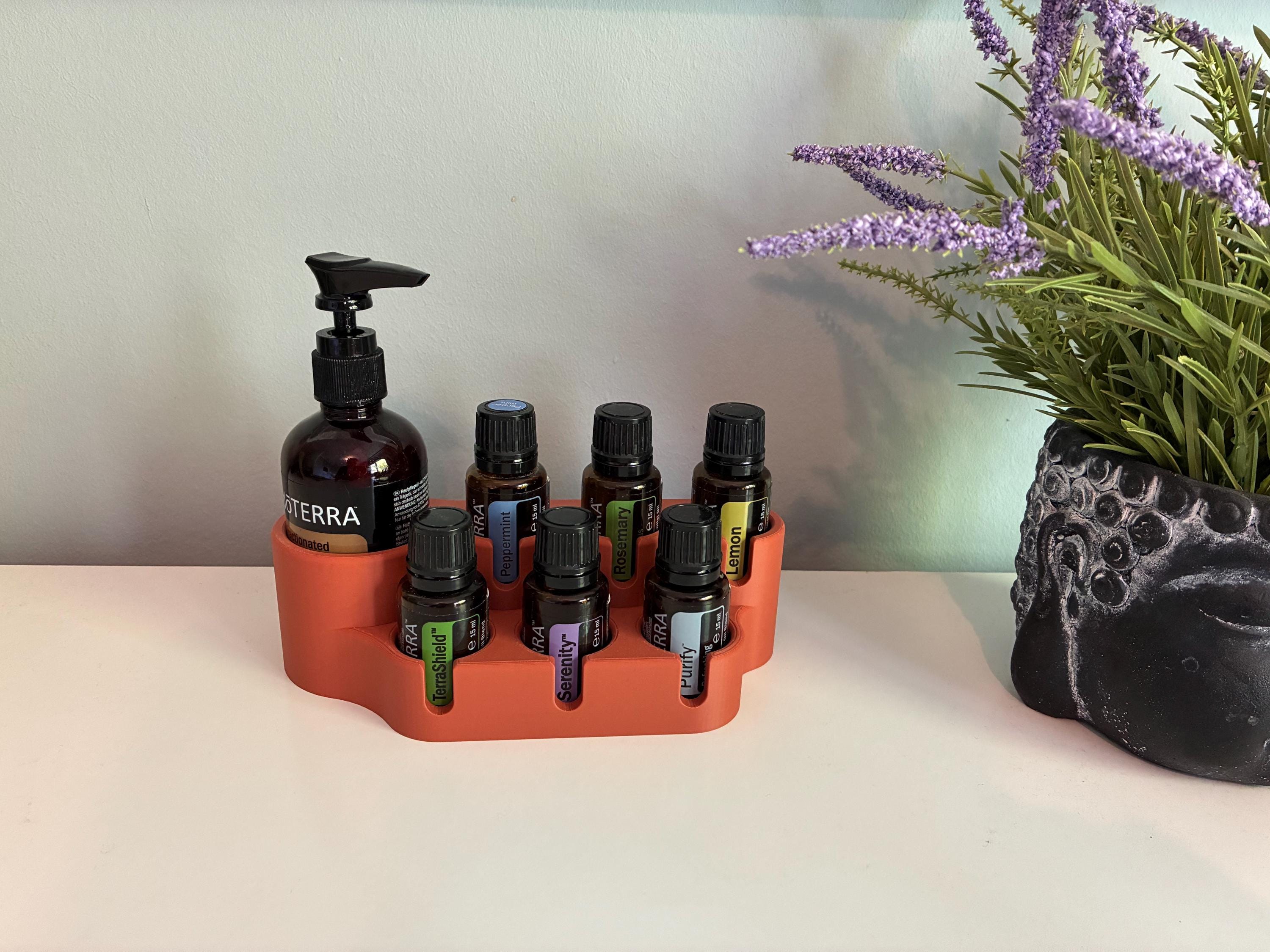 Essential Oils Stand – Organizer for Fractionated Coconut Oil + 10/15ml Bottles | Display Rack