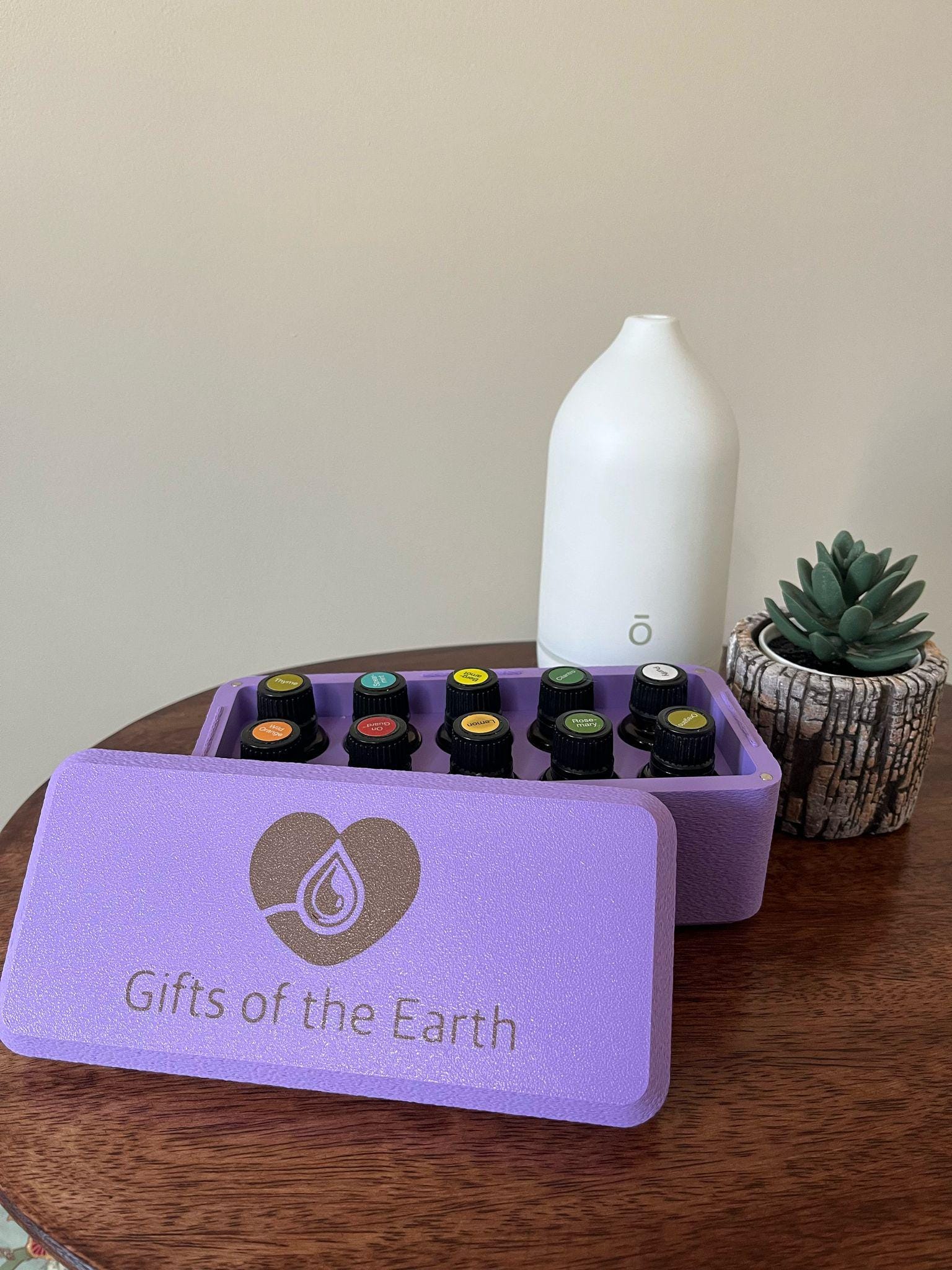 Customizable Essential Oils Box – Personalized Organizer for 15ml Bottles | Storage Case for Aromatherapy Lovers