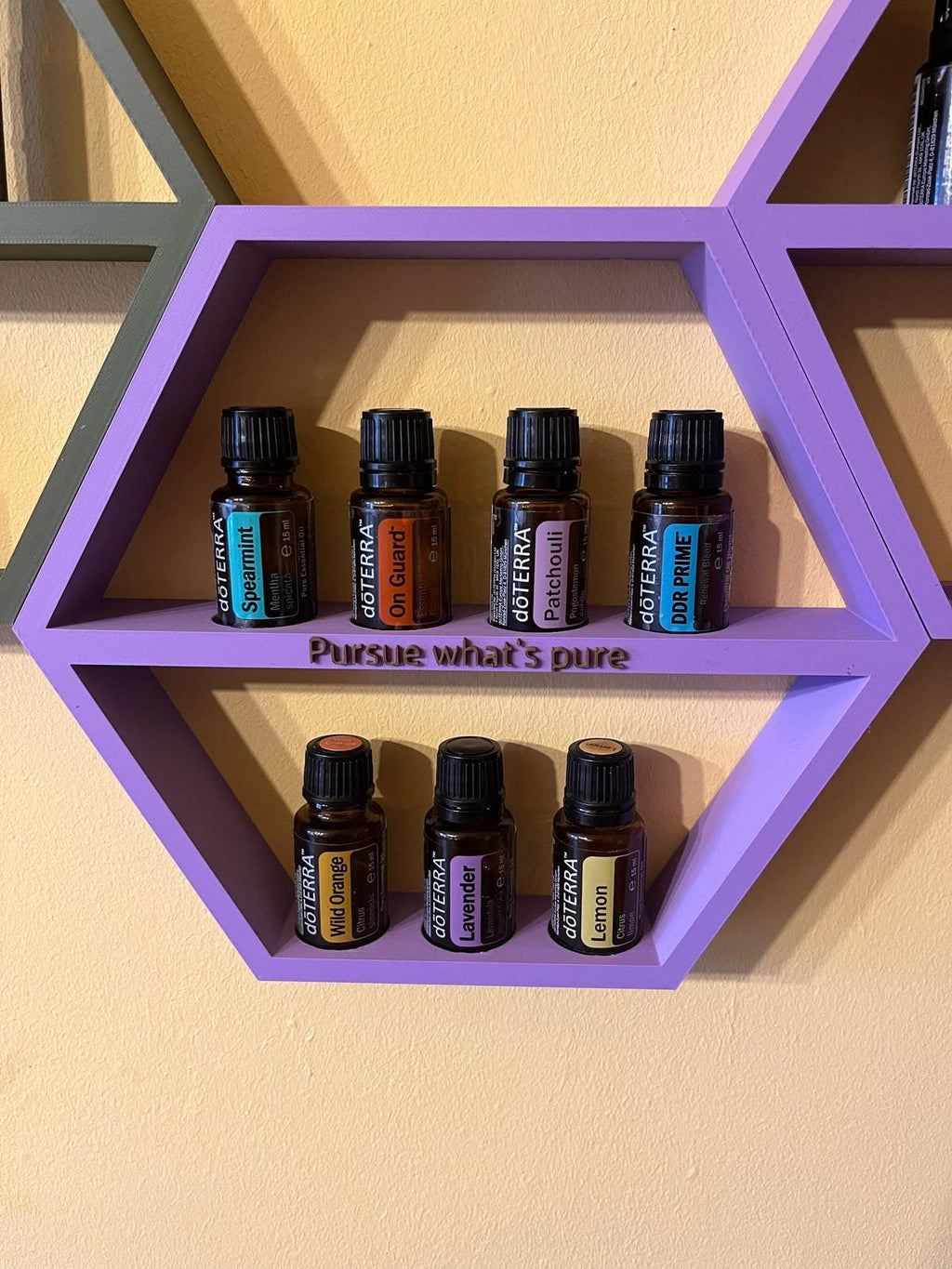 Custom Essential Oil Wall Shelf –  Organizer | Personalized Hanging Rack for 10/15ml Bottles