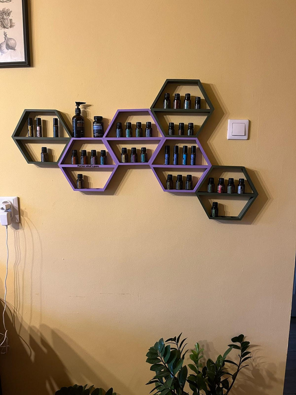 Custom Essential Oil Wall Shelf –  Organizer | Personalized Hanging Rack for 10/15ml Bottles