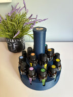 Customizable rotating essential oils stand - Personalized 360 Bottle Organizer | Lazy Susan Style Aromatherapy Stand