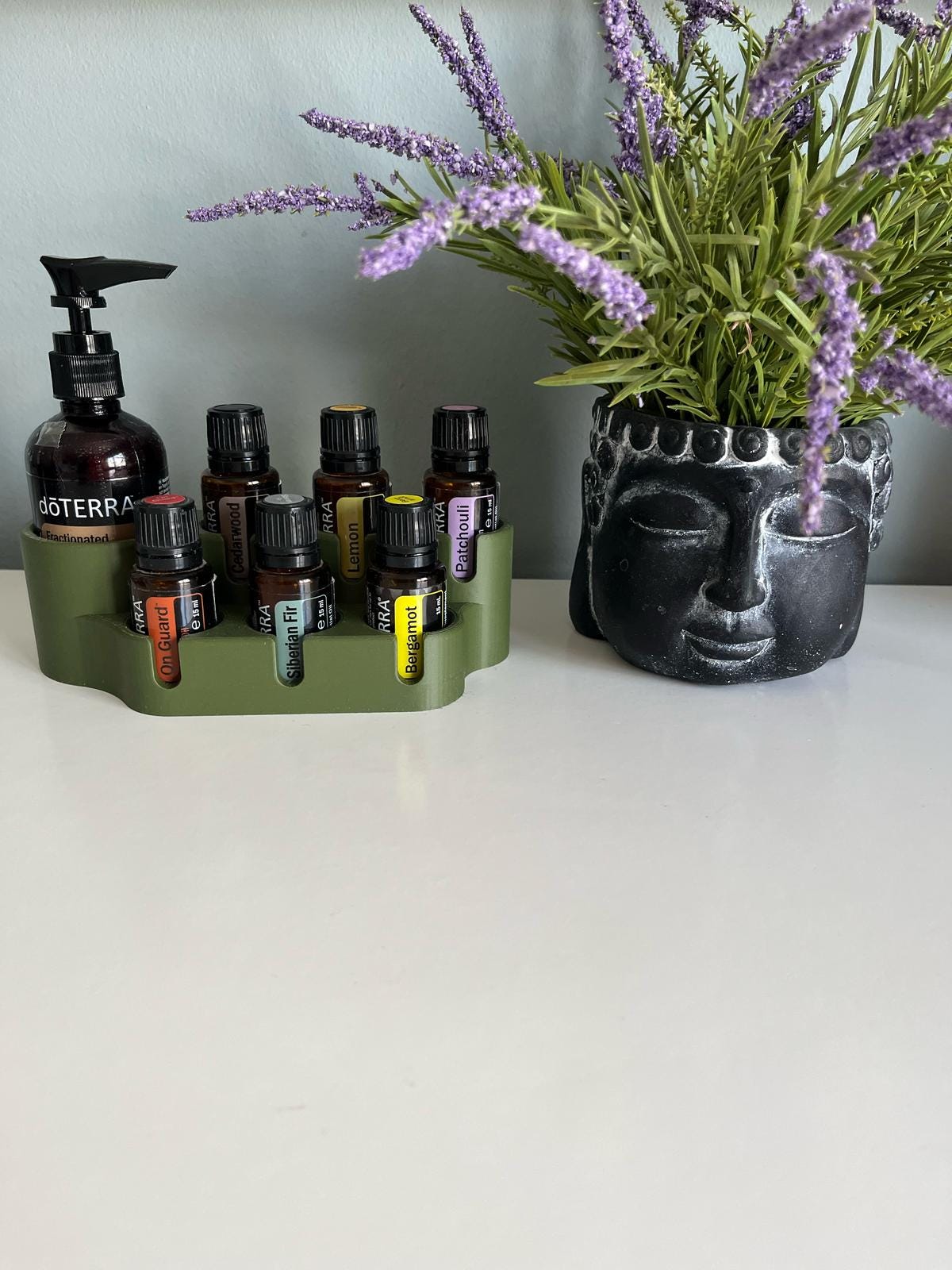 Essential Oils Stand – Organizer for Fractionated Coconut Oil + 10/15ml Bottles | Display Rack