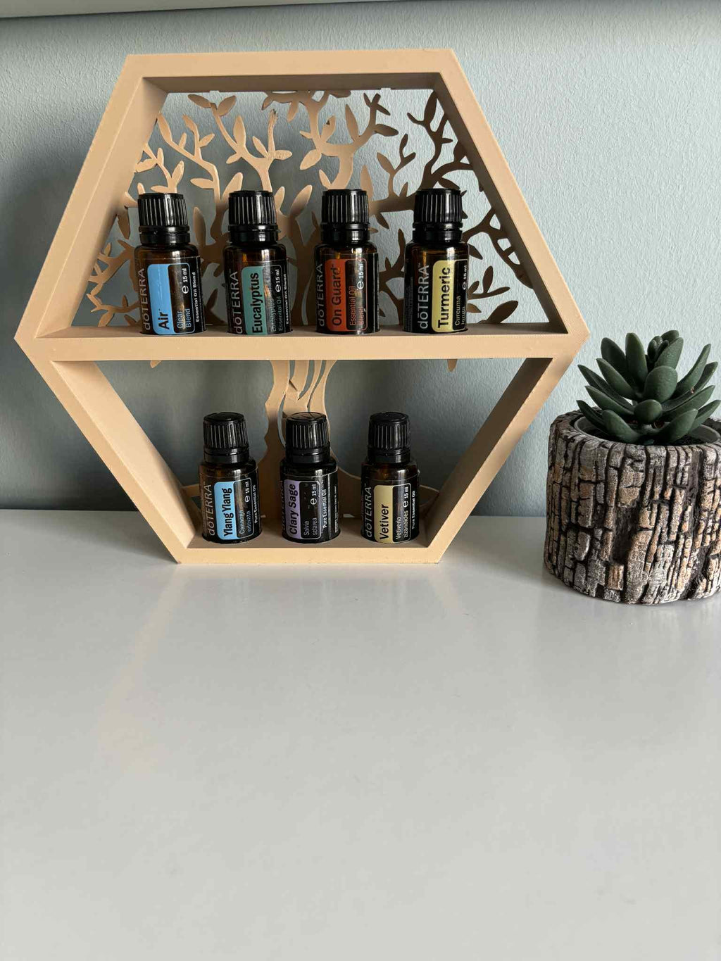 Custom Essential Oil Wall Shelf –  Organizer | Personalized Hanging Rack for 10/15ml Bottles
