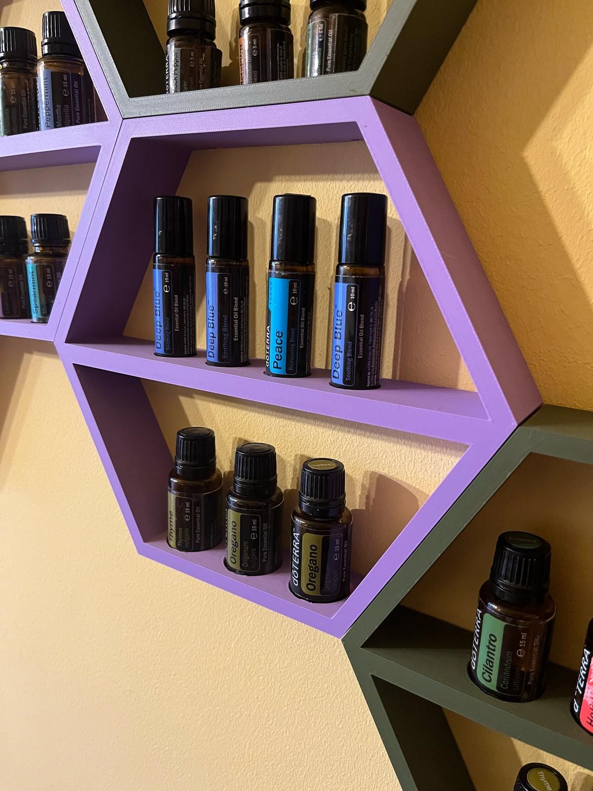 Custom Essential Oil Wall Shelf –  Organizer | Personalized Hanging Rack for 10/15ml Bottles