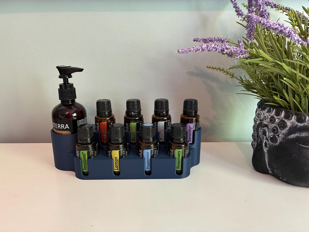 Essential Oils Stand – Organizer for Fractionated Coconut Oil + 10/15ml Bottles | Display Rack