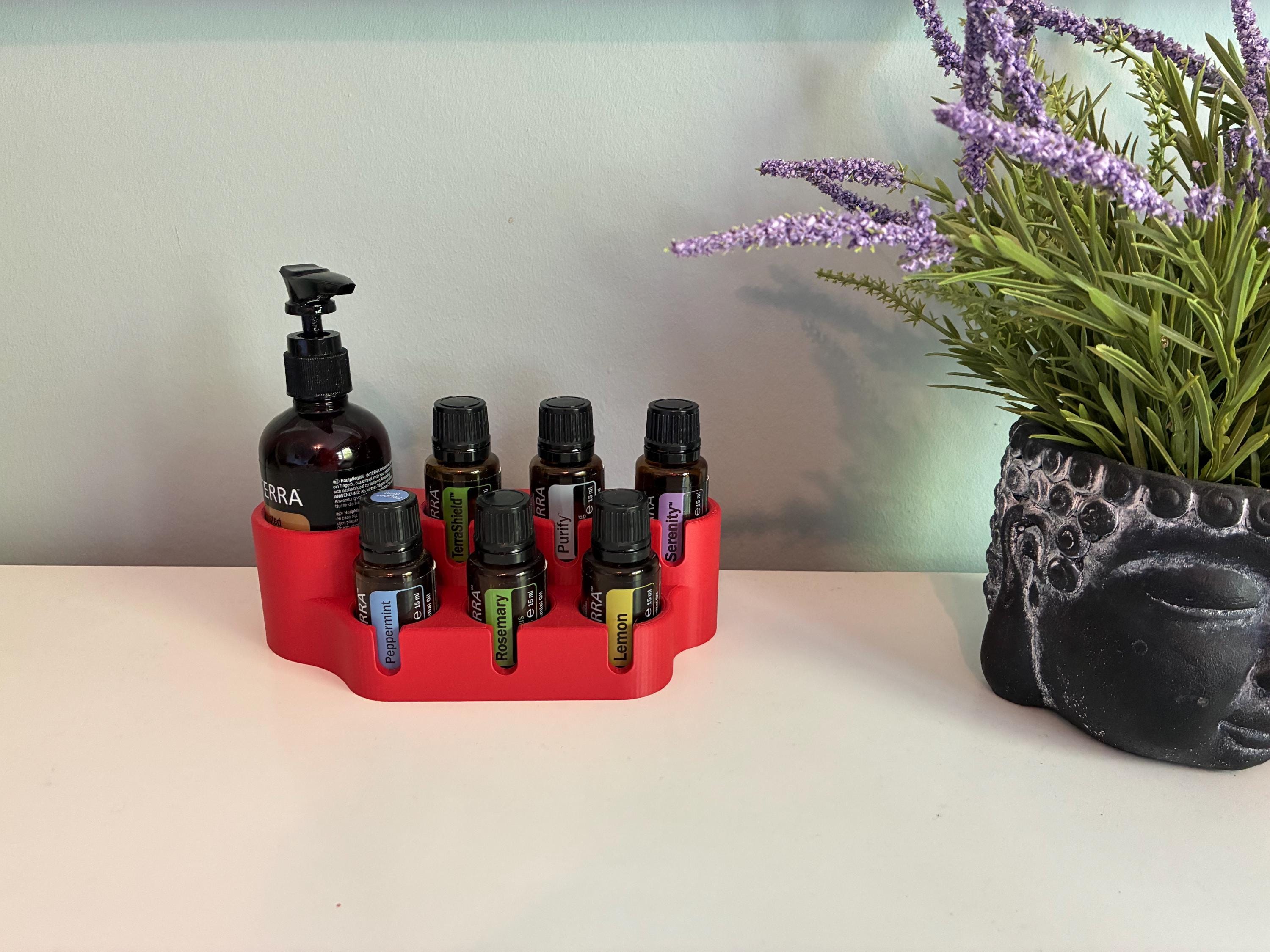 Essential Oils Stand – Organizer for Fractionated Coconut Oil + 10/15ml Bottles | Display Rack