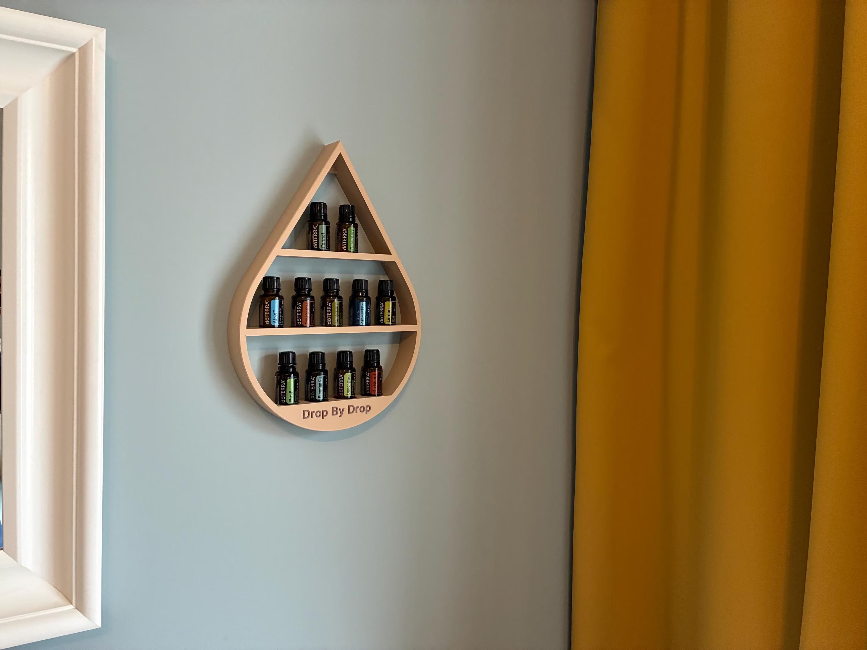 Customizable Essential Oils Wall Shelf – Organizer | Personalized Hanging Rack for 15ml Bottles
