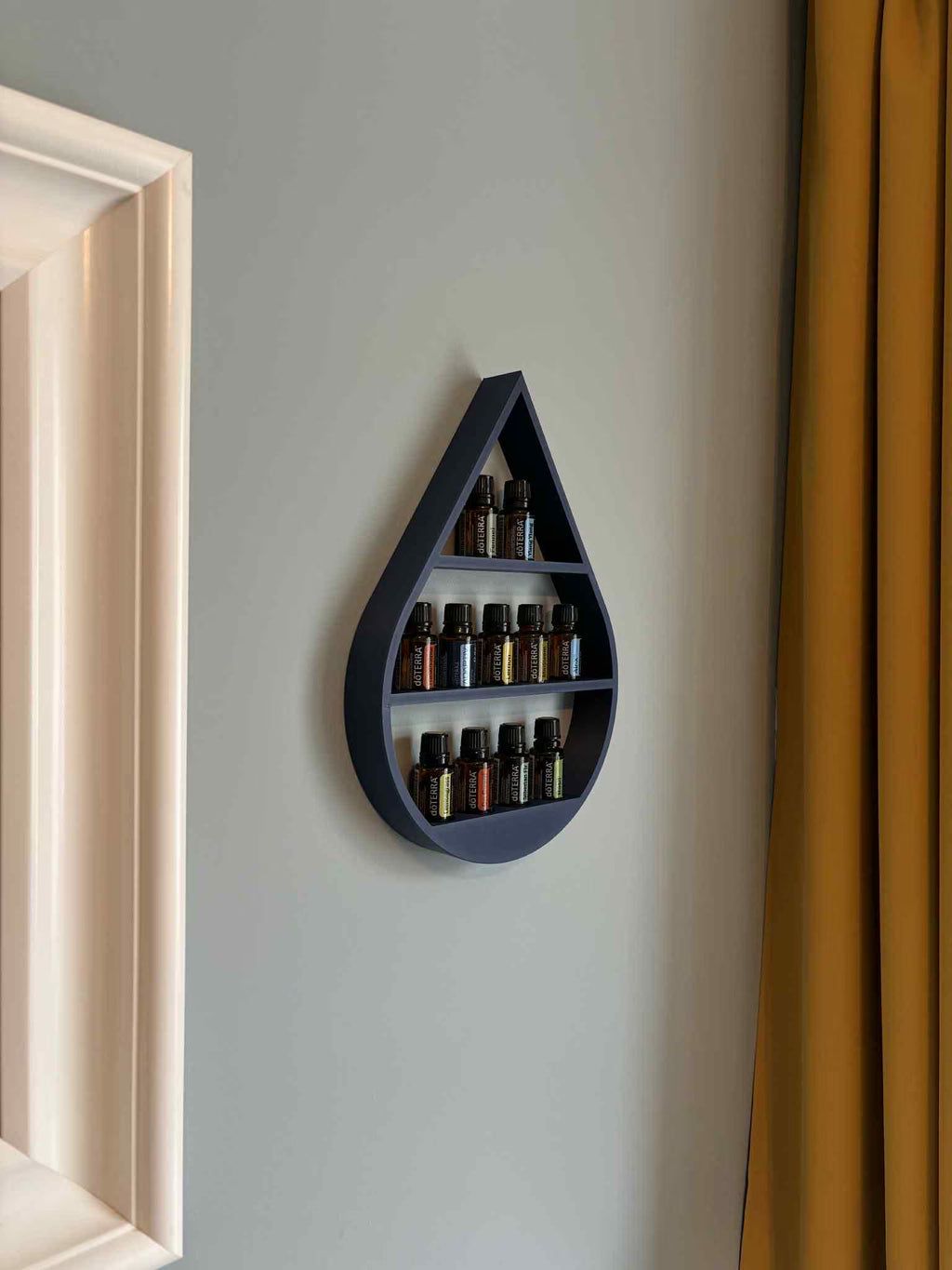 Customizable Essential Oils Wall Shelf – Organizer | Personalized Hanging Rack for 15ml Bottles