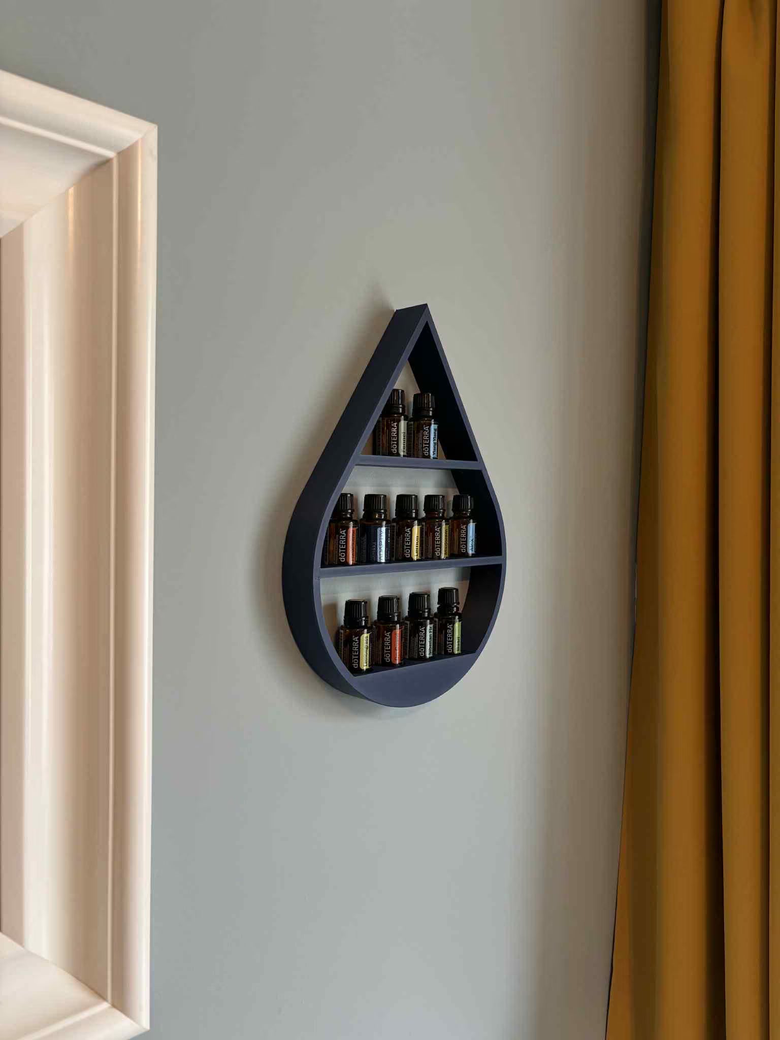 Customizable Essential Oils Wall Shelf – Organizer | Personalized Hanging Rack for 15ml Bottles