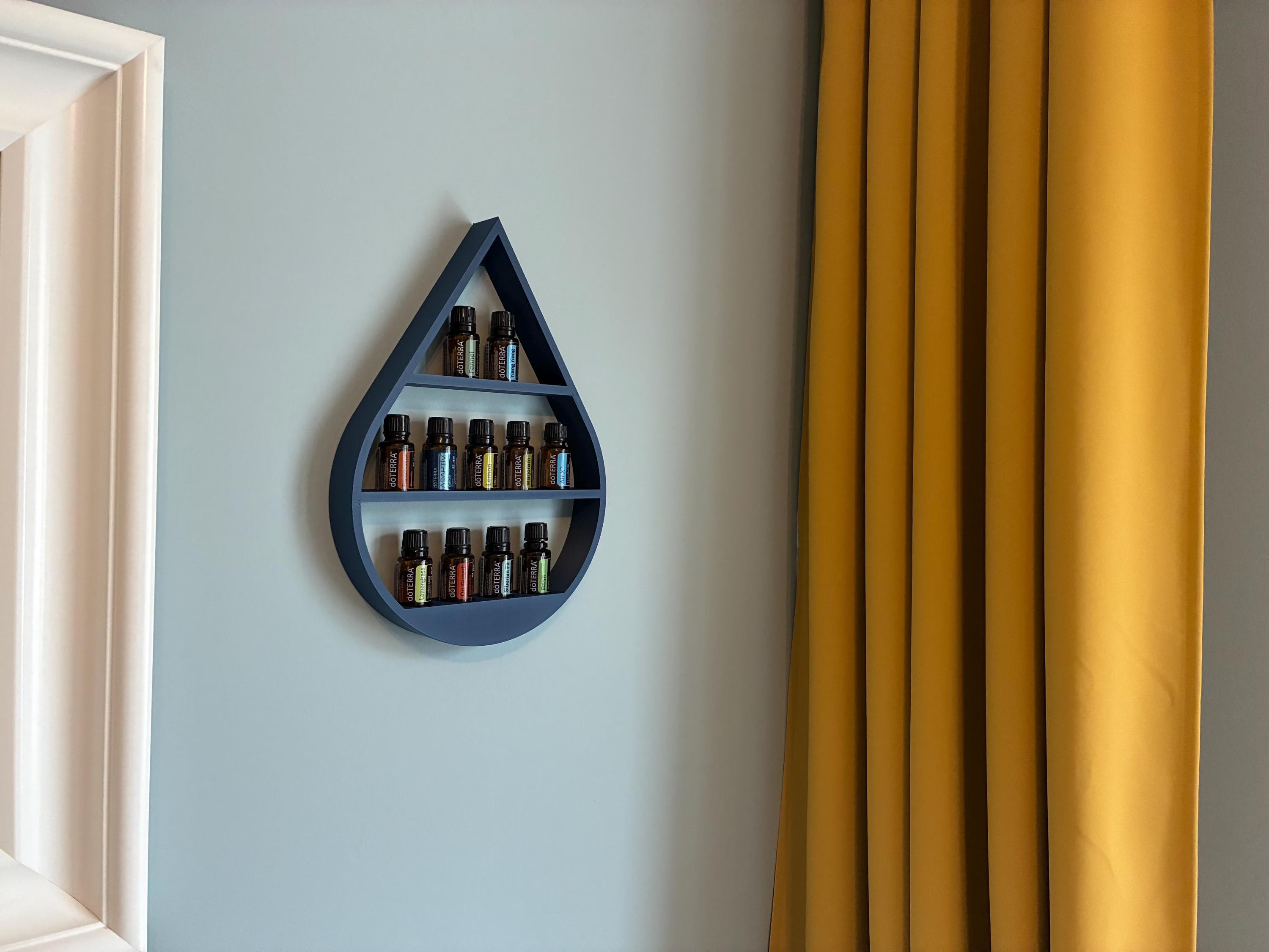 Customizable Essential Oils Wall Shelf – Organizer | Personalized Hanging Rack for 15ml Bottles